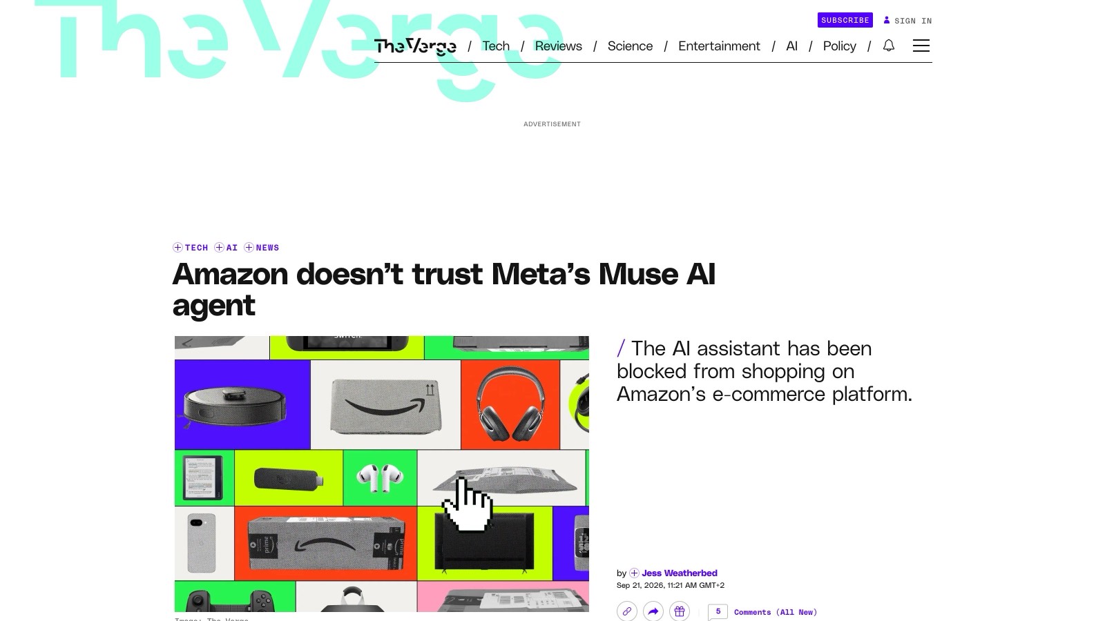 The Verge relate le blocage de Muse le lundi 21 septembre 2026, en citant le scoop de GeekWire : le popup est apparu dès le dimanche 20 septembre.