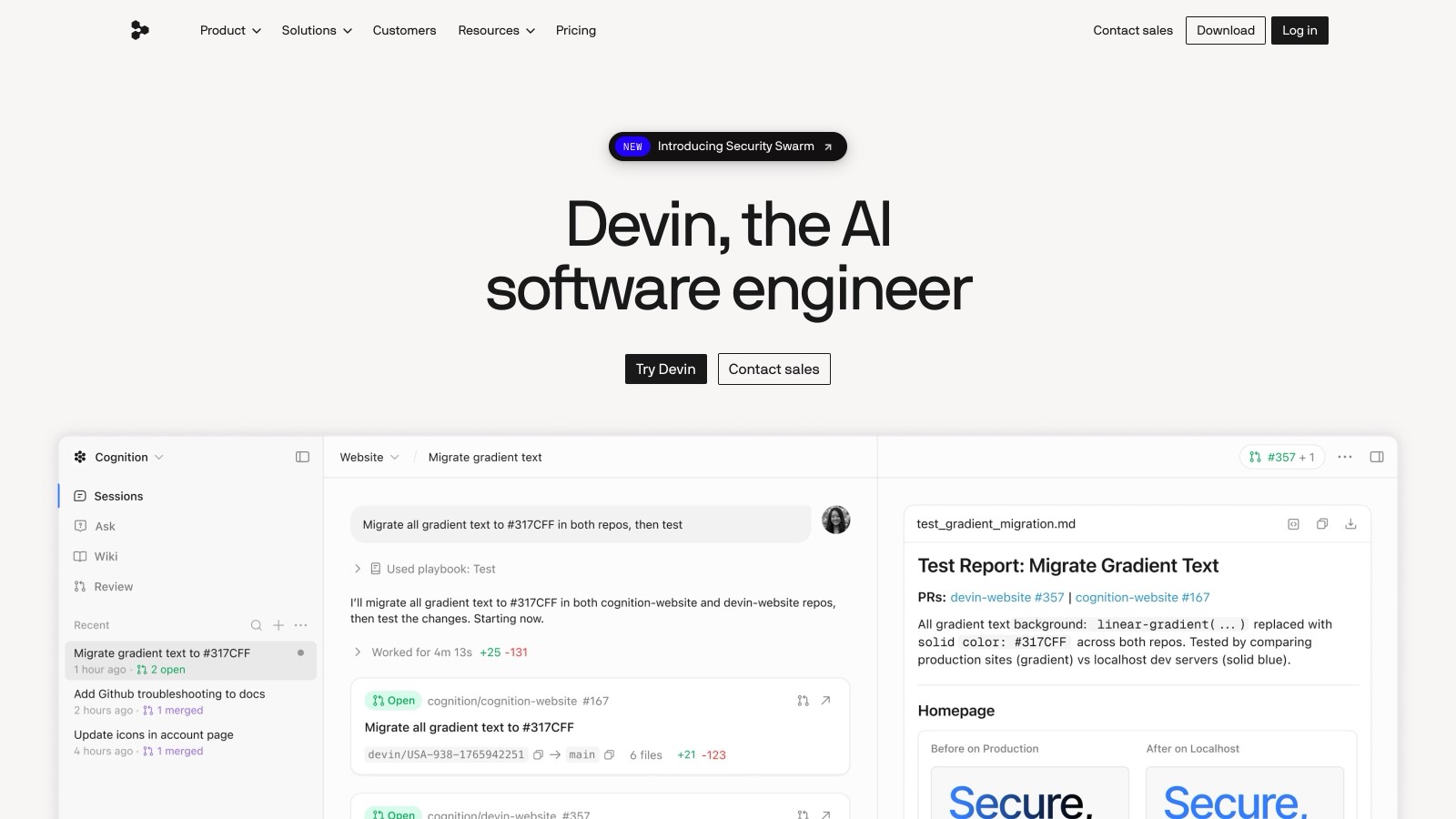 Aperçu de l'interface