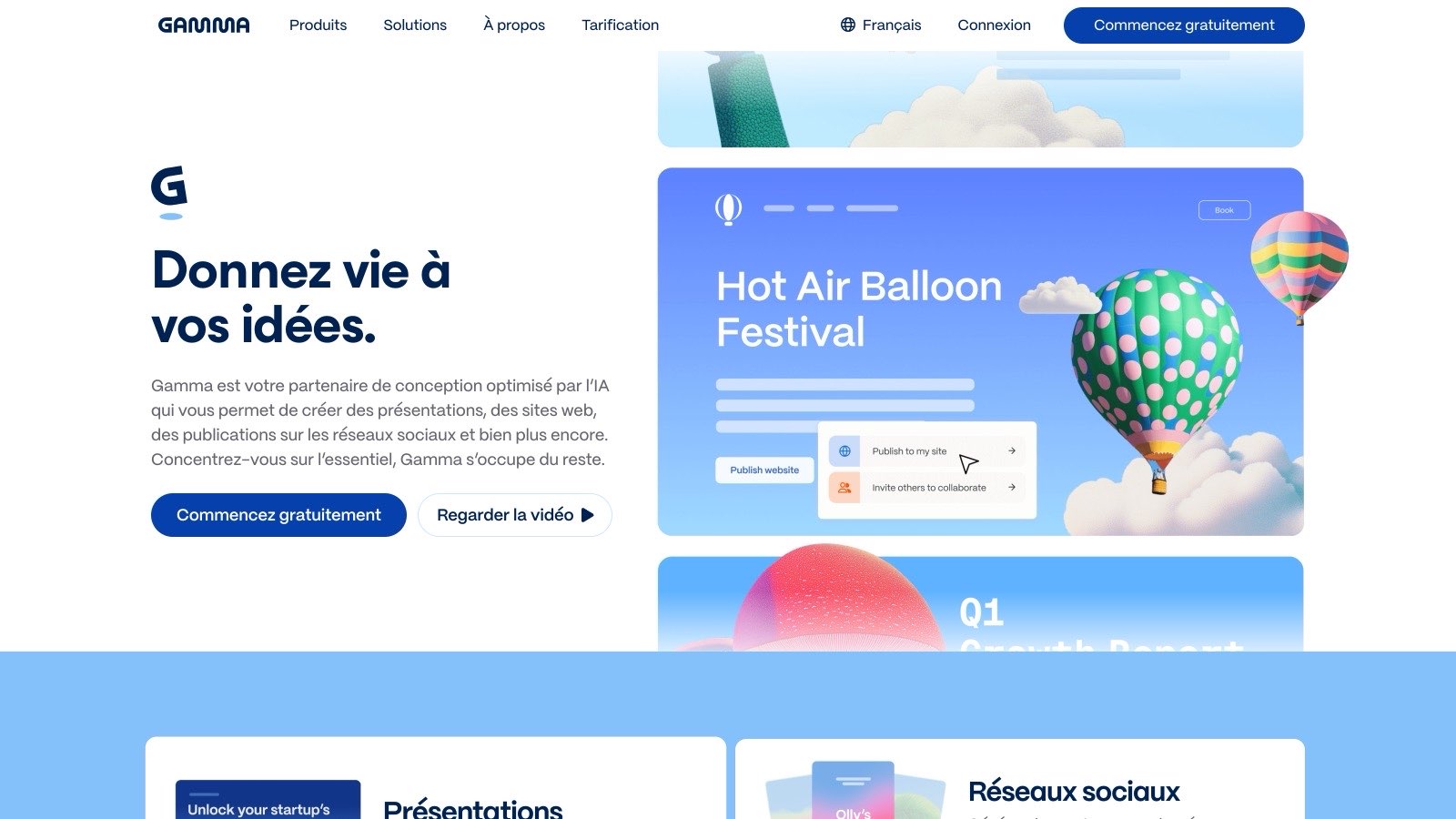 Aperçu de l'interface