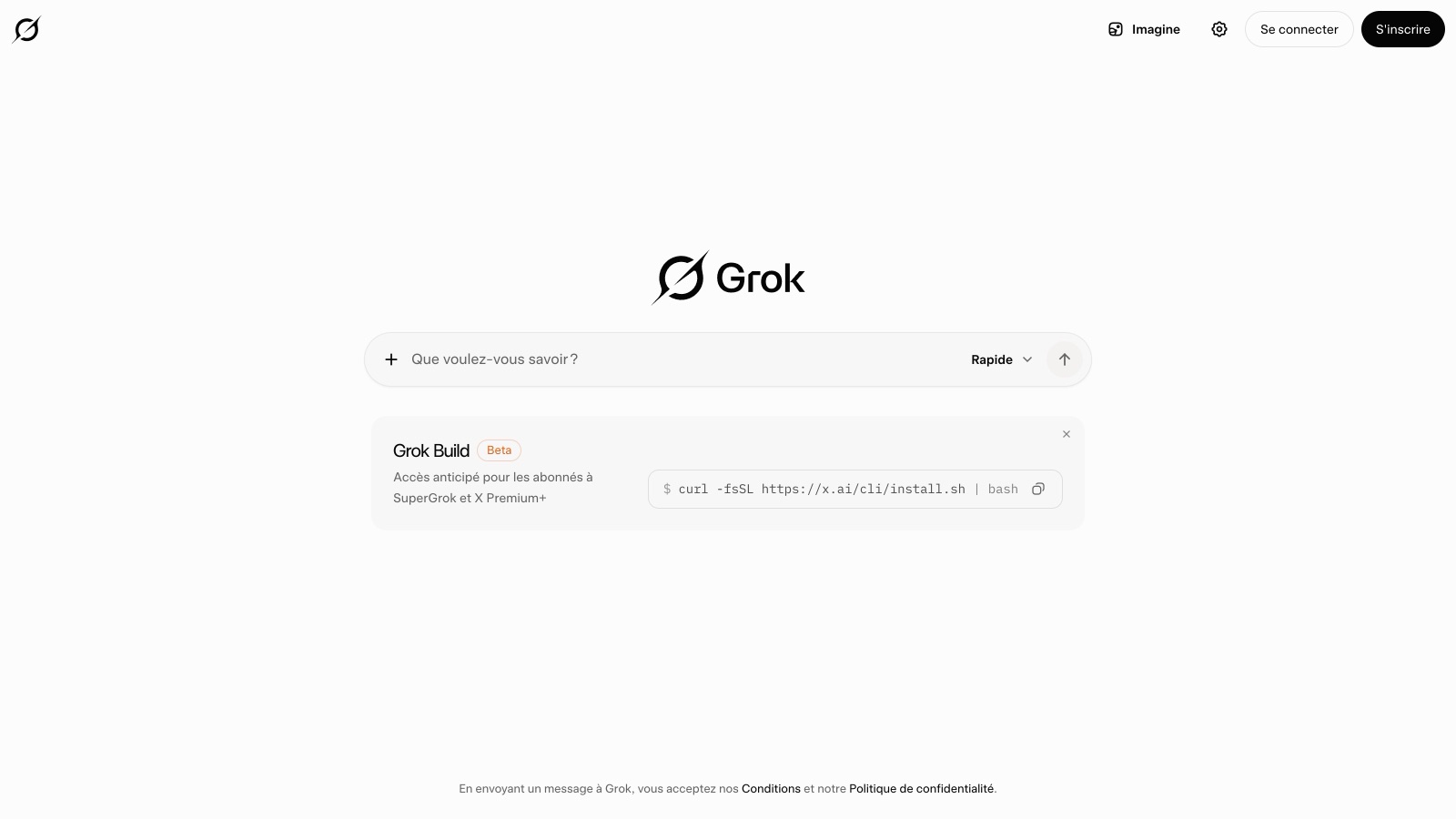 Aperçu de l'interface