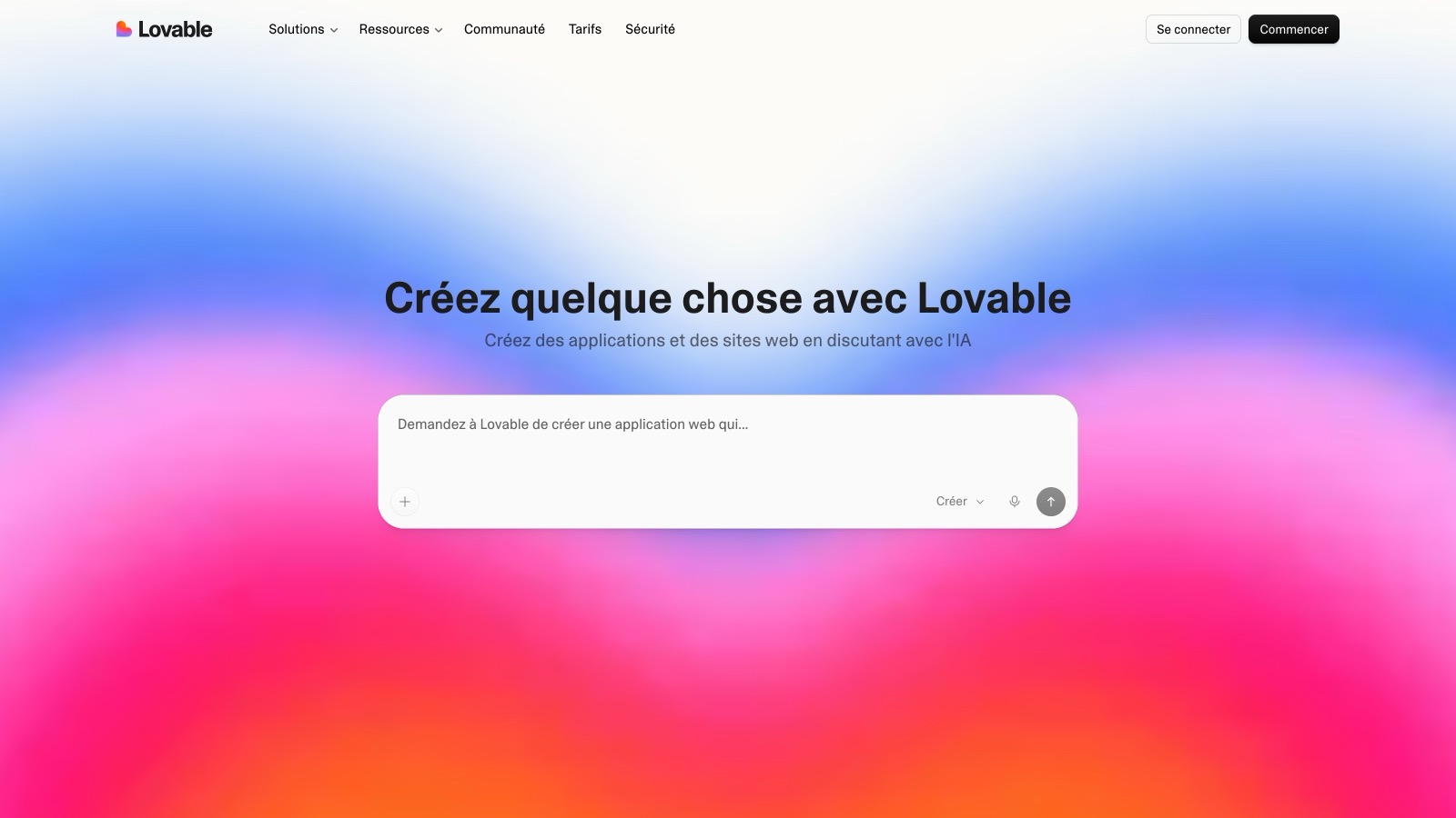 Aperçu de l'interface