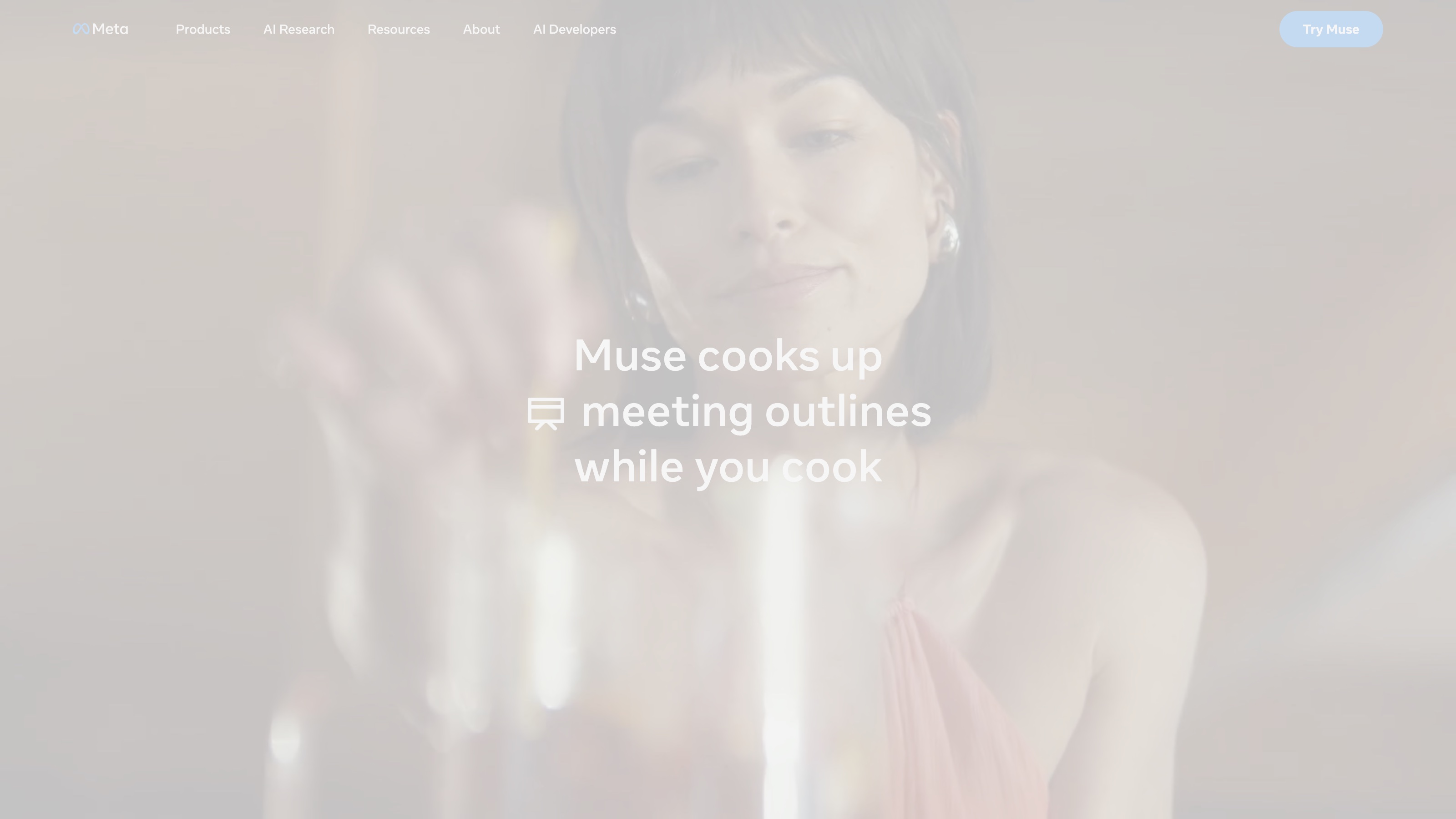 La page produit officielle de Muse sur ai.meta.com le 22 septembre 2026, avec le bouton « Try Muse » et l'interface de l'agent présentée sur un téléphone.