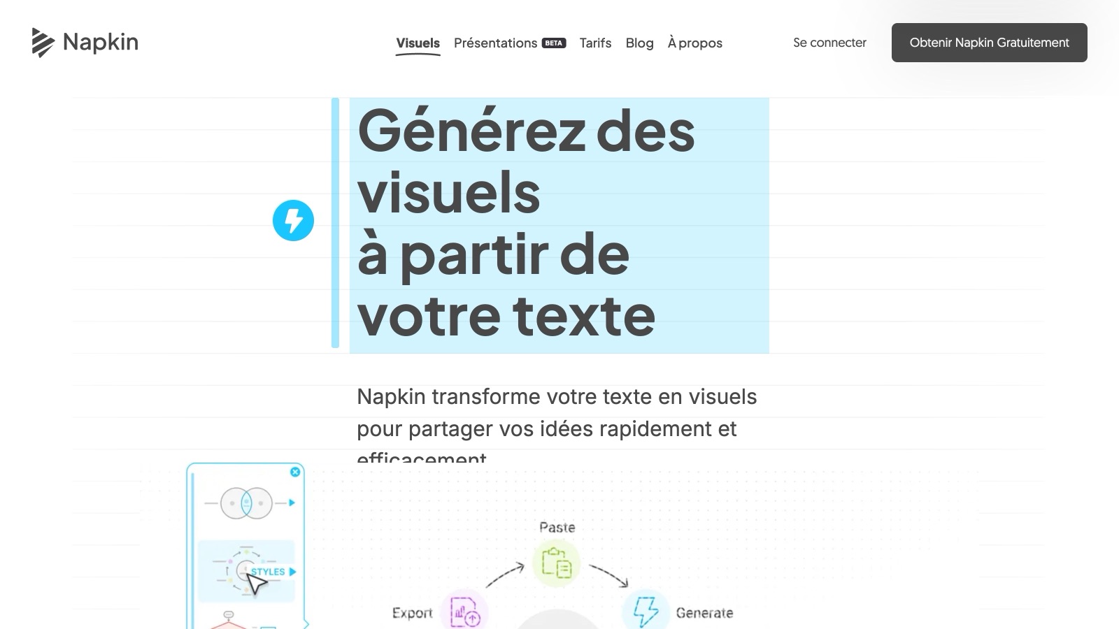 Aperçu de l'interface