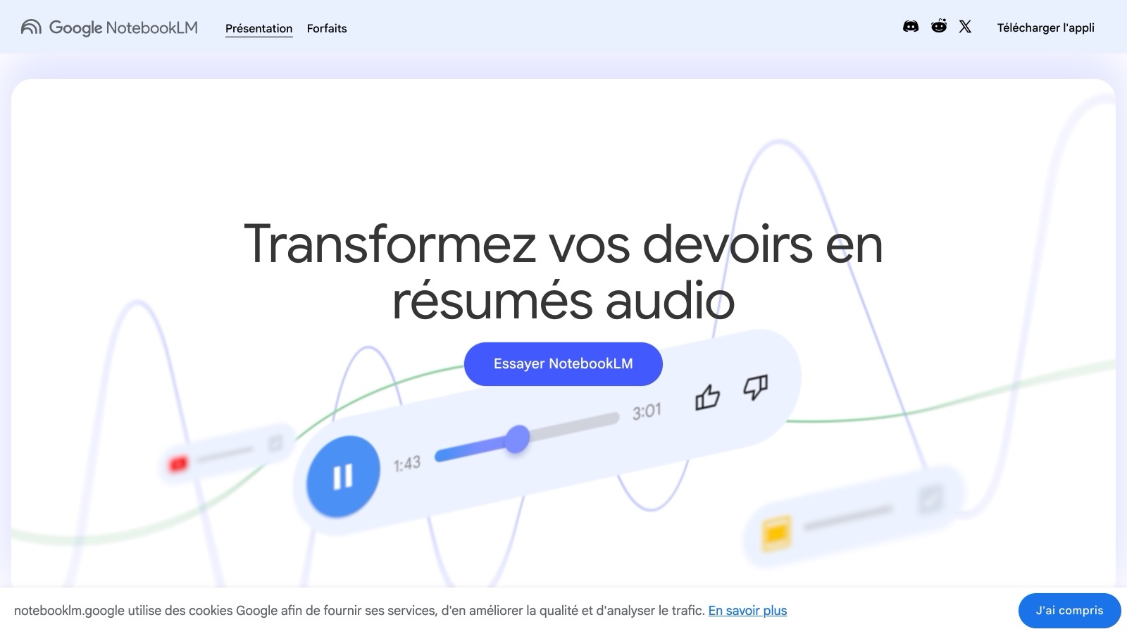 Aperçu de l'interface