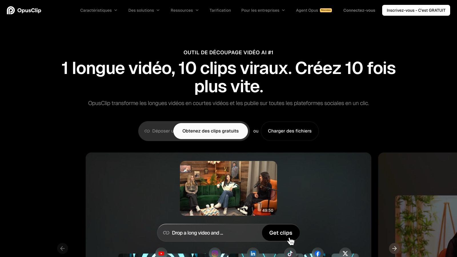 Aperçu de l'interface