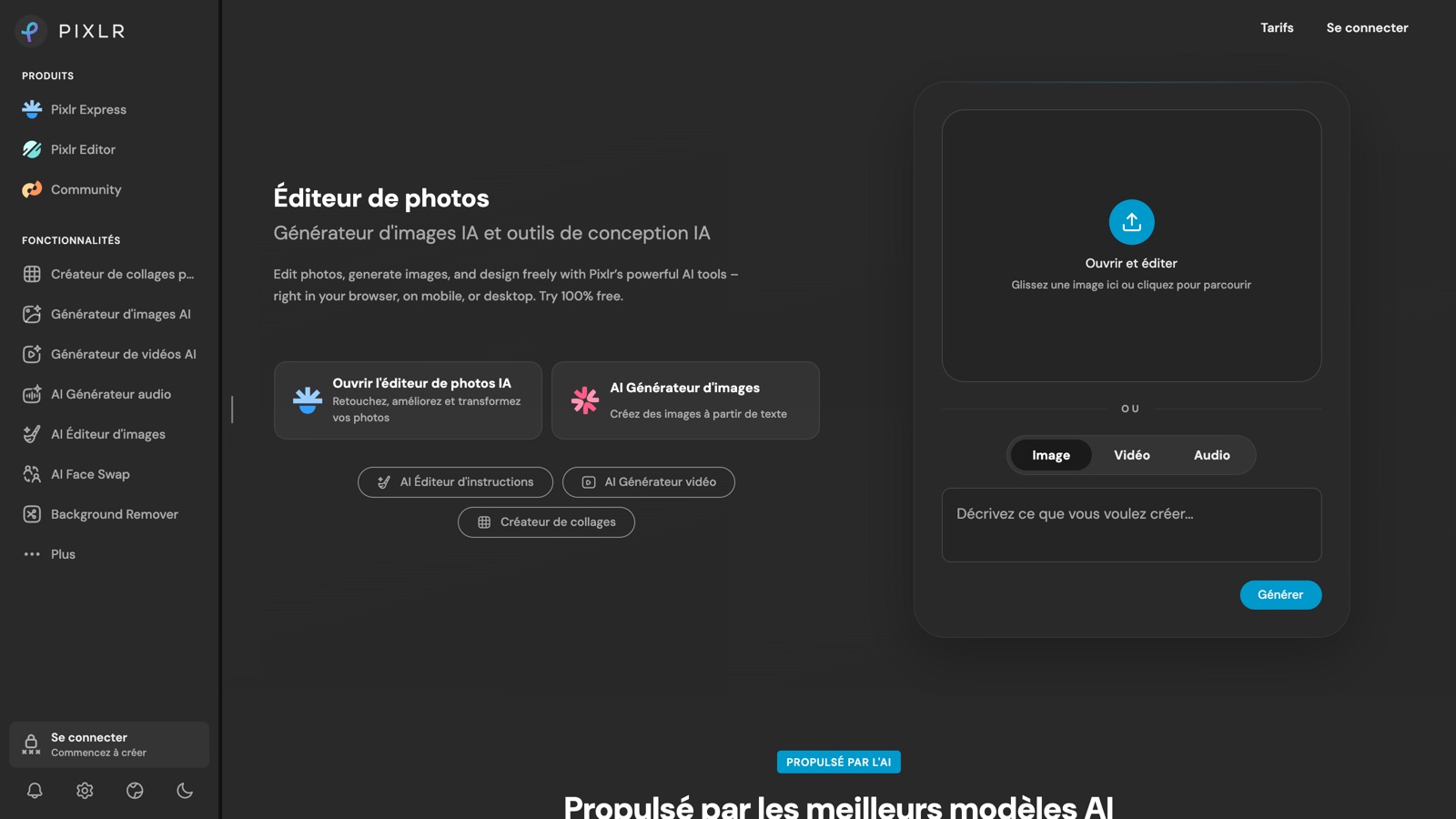 Aperçu de l'interface