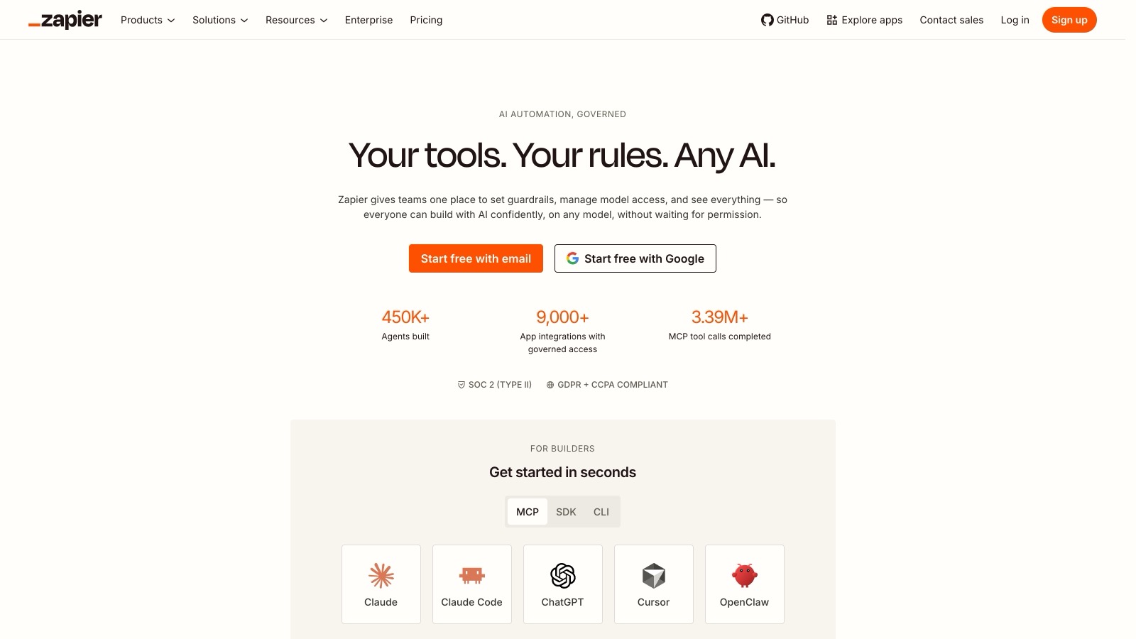 Aperçu de l'interface