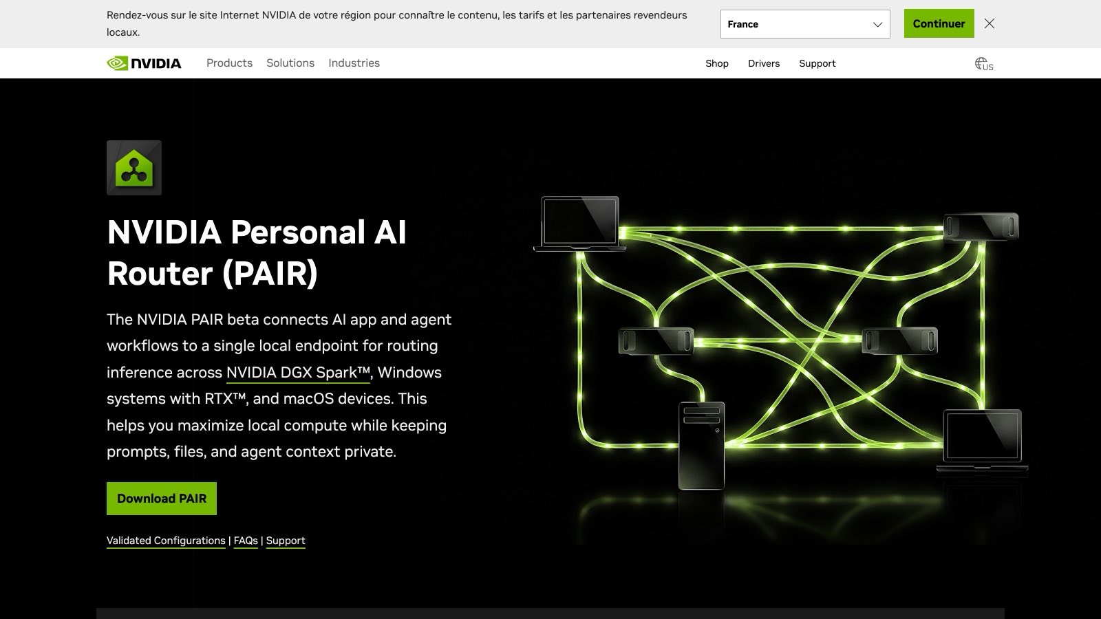 La page produit de NVIDIA PAIR, en bêta au 4 septembre 2026.